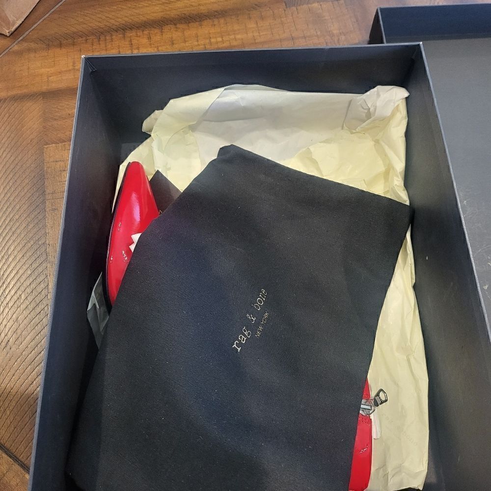 Rag & Bone Beha Boot In Red Denim 9.5 (EU 39.5) - Picture 6 of 11